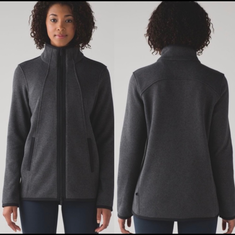 Lululemon It’s Fleecing Cold Jacket Heathered Black/Black Size 10